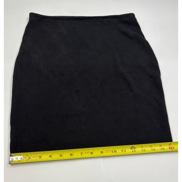 Eileen Fischer Women's PL‎ Silk Black Pencil Knee-Length Skirt - Picture 5 of 6